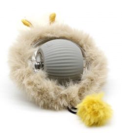 Мяч з пушком, інтерактивний, 5см  сірий