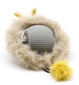 Мяч з пушком, інтерактивний, 5см  сірий