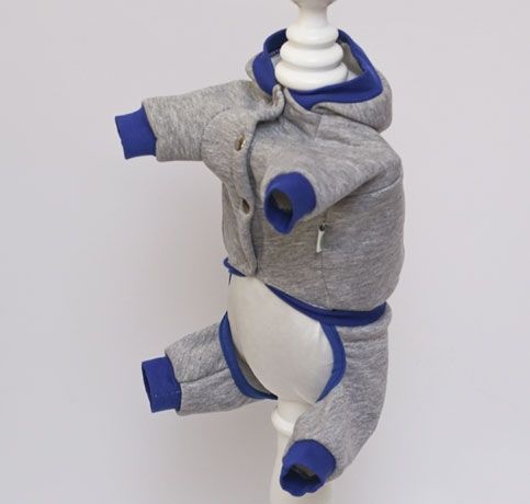 Дракоша комбінезон для собак хлопчиків трикотаж на флісі XS