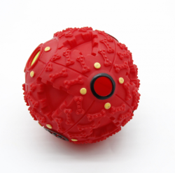 Мяч жорсткий з оригінальним звуком, для ласощів, 7 см, 19-33,PH-167001 Червоний