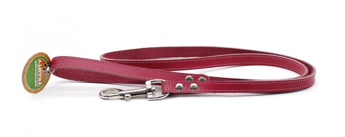 Повідець Franty Style шкіра, 10 мм х 1,20 м рожевий