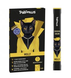Крем Tail Paws Molly cat тауринлейцинлізин із куркою 515 г. 