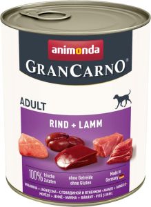 Animonda Gran Carno Adult Multi Meat Cocktail вологий корм з яловичиною та ягням для собак 800 гр 