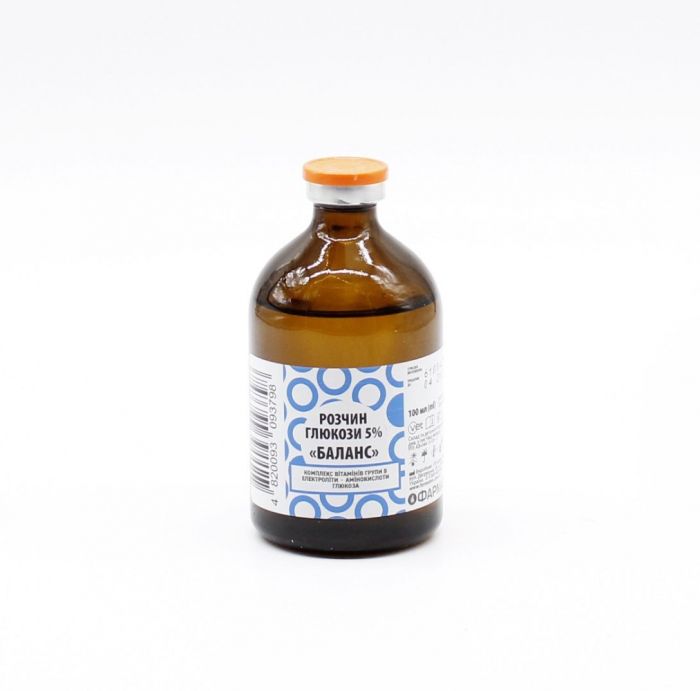 Розчин глюкози 100 мл Розчин глюкози 5 БАЛАНС, 100мл Фарматон