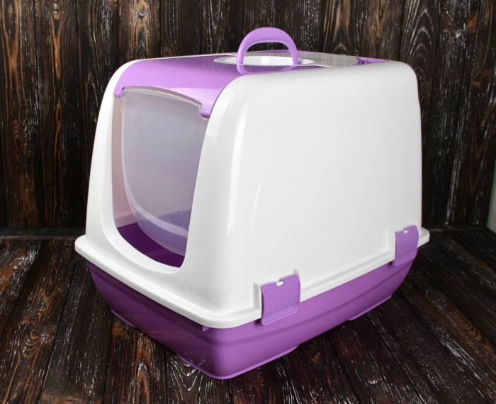 Туалет для котів будка 503740 см Бузковий