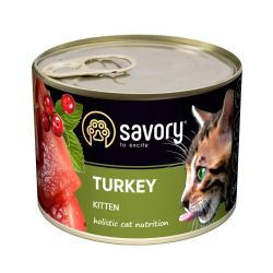 SAVORY Вологий корм для кошенят з індичкою 200 г