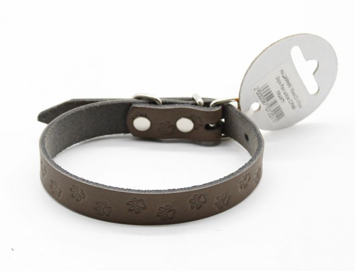 Нашийник Franty Style Paw шкіра Фіолетовий 16 мм  23-31 см. 