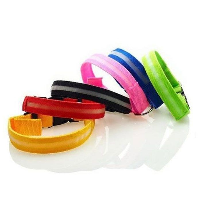 Нашийник LED смуга тканинний ширина 2,5 см L 45-52см