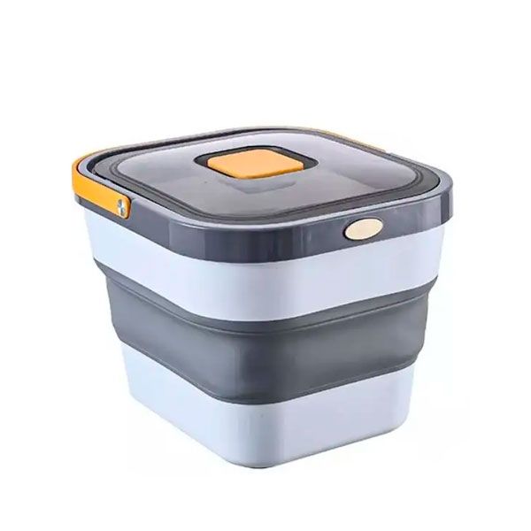 Розкладний контейнер для корму 34х29х25 см, 15 л Сіро-білий