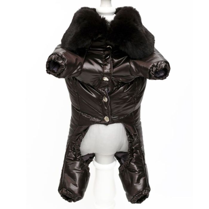 Шоколад комбінезон для собак хлопчиків на силіконі S