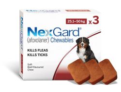 Nexgard (Нексгард) - таблетки для собак від бліх і кліщів XL 25-50кг 3 таблетки