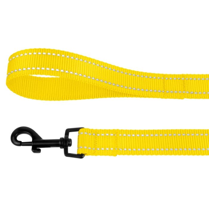 Повідець для собак BronzeDog жовтий 1228 59т 16мм-152см