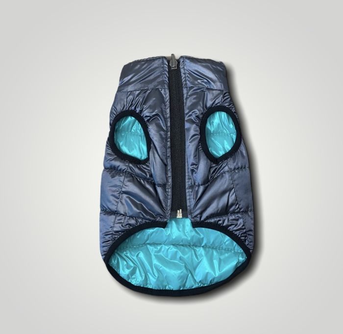 Барселона жилет для собак Dog Love двосторонній сіро-бірюзовий L