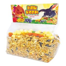 Наш КОРМ для кроликів 750г, Лорі 