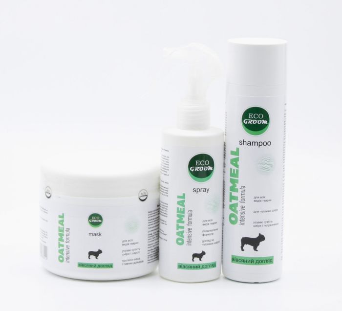 Набір для догляду за шерстю Oatmeal (маска, спрей, шампунь) -20