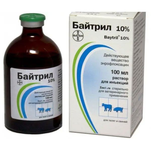 Байтрил 10 антибактеріальний препарат для орального застосування 100 мл