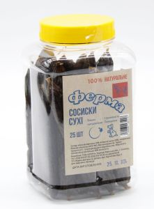 Сосиски сухі яловичина + яловиче серце 12 см 