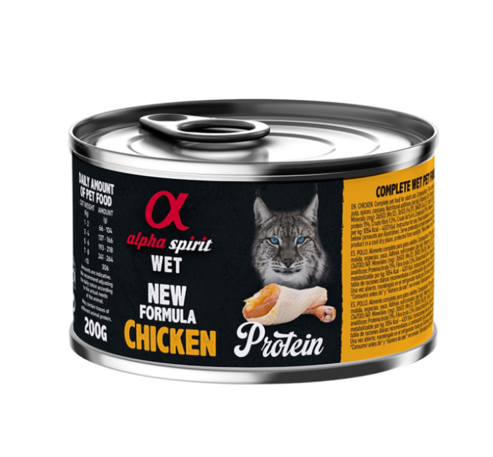 Консерва Alpha Spirit Chicken for Adult Cat з куркою, для дорослих котів, 200 