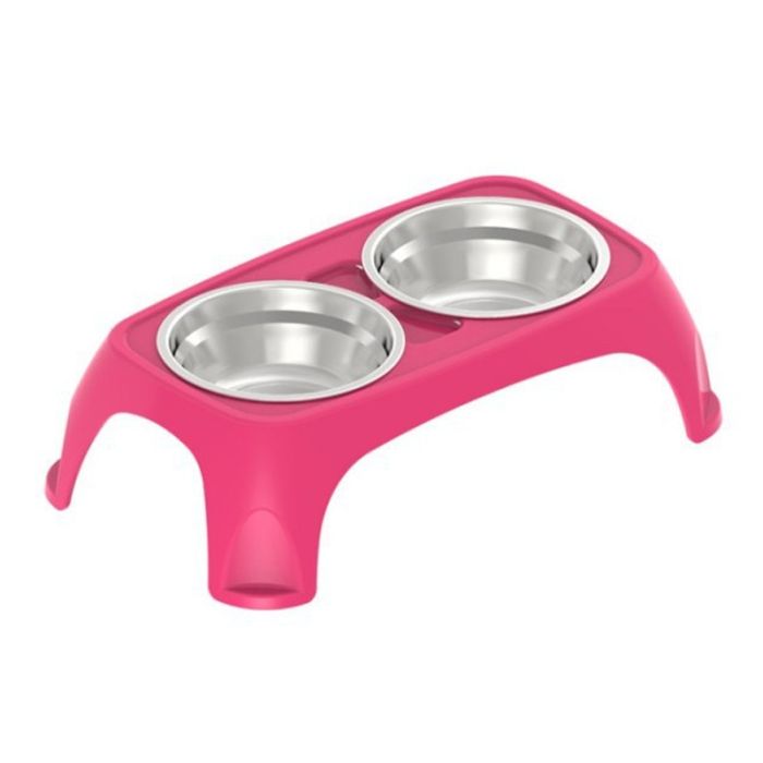 Бар Столик пластик з 2 металевими мисками L 600мл