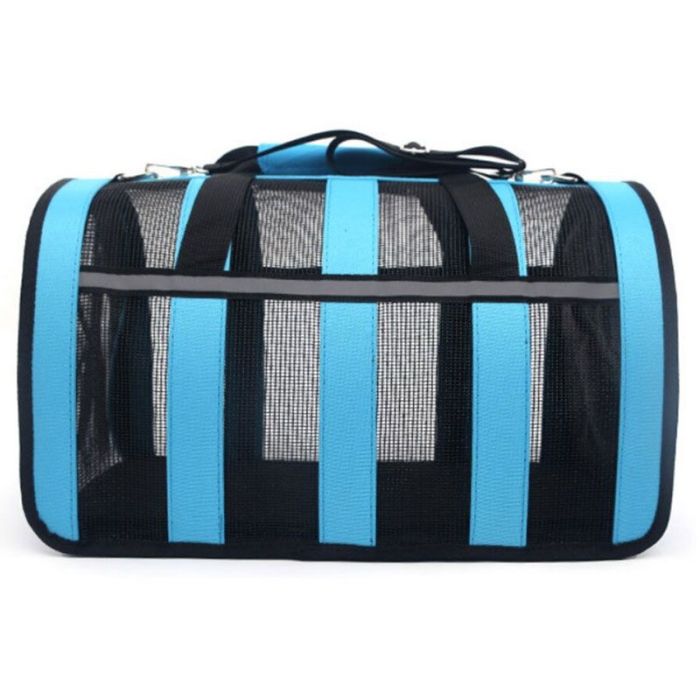 Сумка-переноска для тварин з сіткою 34х22х20 см S Салатова