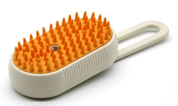 Парова щітка з ручкою Кремово-Помаранчева 