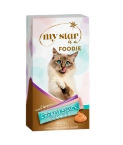 My Star Creamy Foodie ласощі для котів. Лосось, лівер, вершки 2415 гр. 