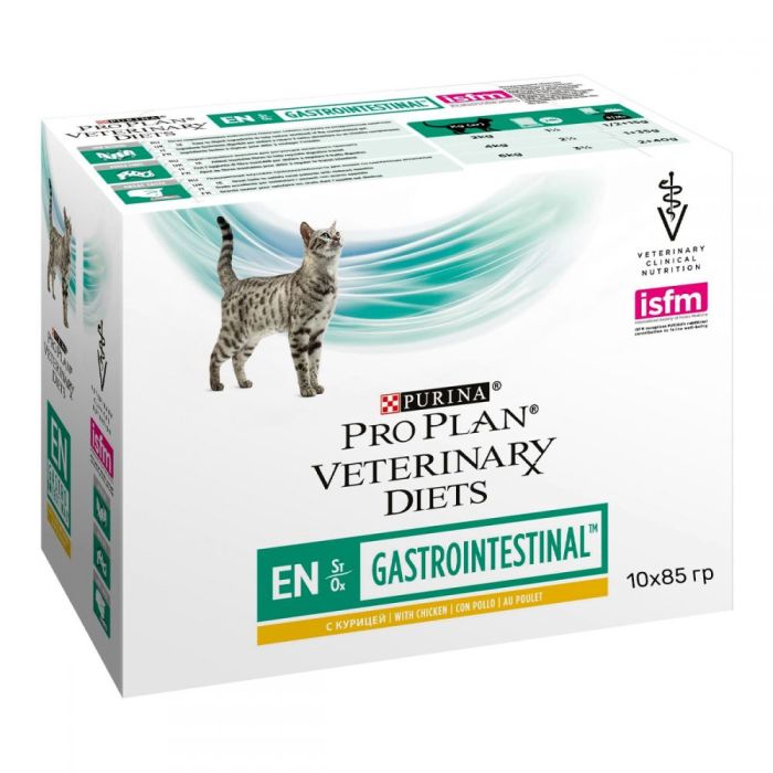 Purina Veterinary Diets EN Gastrointestinal консерви для кішок при розладах травлення, з куркою павуч 85 г 