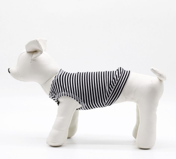 Майка смужка чорна віскоза А35 В54 см