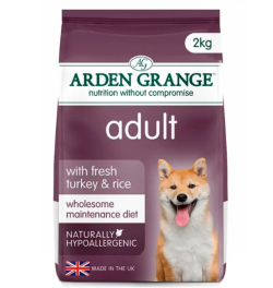 Сухий корм Arden Grange Turkey  Rice Adult для собак, з індичкою та рисом, 2 кг