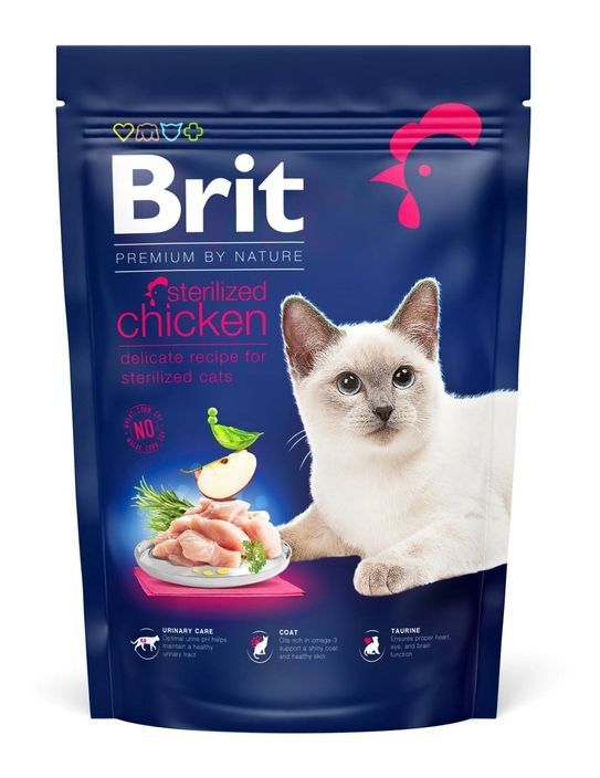 Brit Premium by Nature Cat Sterilised Chicken Сухий корм для стерилізованих кішок з куркою 800 г