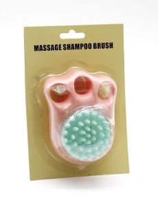 Щітка-диспенсор у вигляді лапки рожево-мятна