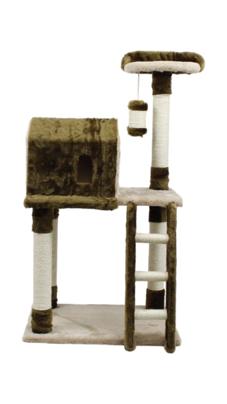 Будинок-драбинка Дряпка сизаль коричнево-бежева 