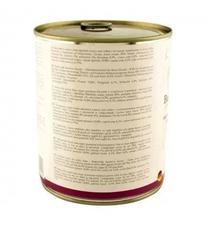 Баскервіль консерви для собак з чутливим травленням Оленина, чорниця, спірул 400г 21586541810 