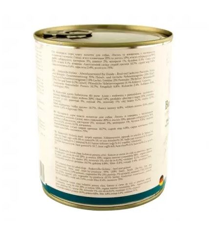 Баскервіль консерви для собак Лосось і яловичина з пастернаком, зеленню і шпинатом 800 г