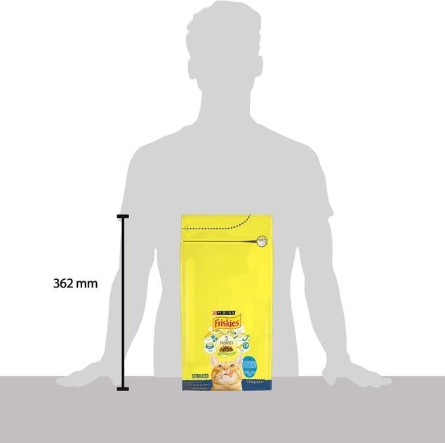 Purina Friskies Sterilized з лососем, тунцем та овочами сухий корм для стерилізованих котів 1.5 кг 