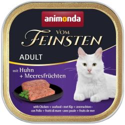 Animonda Vom Feinsten Adult with Chicken + Seafood Вологий корм для котів з куркою та морепродуктами, 100 г 