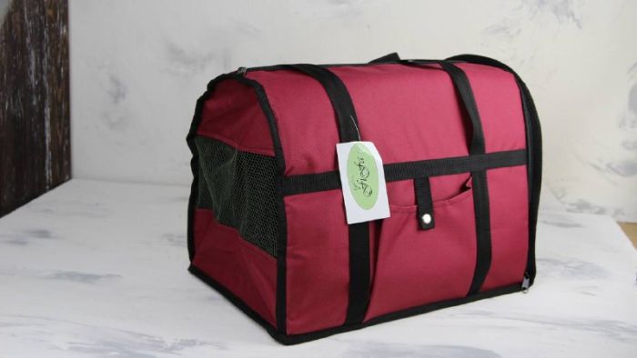 Сумка-переноска  3 39х28х31 см вишня