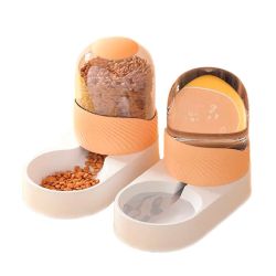 Набір автогодівниця + автопоїлка 3,5л, 33х16х29 см Біло-бежева