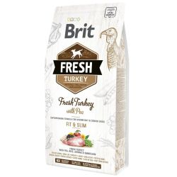 Brit Fresh Light Fit  Slim Сухий корм для дорослих, літніх собак з індичкою та горошком 2.5 кг 