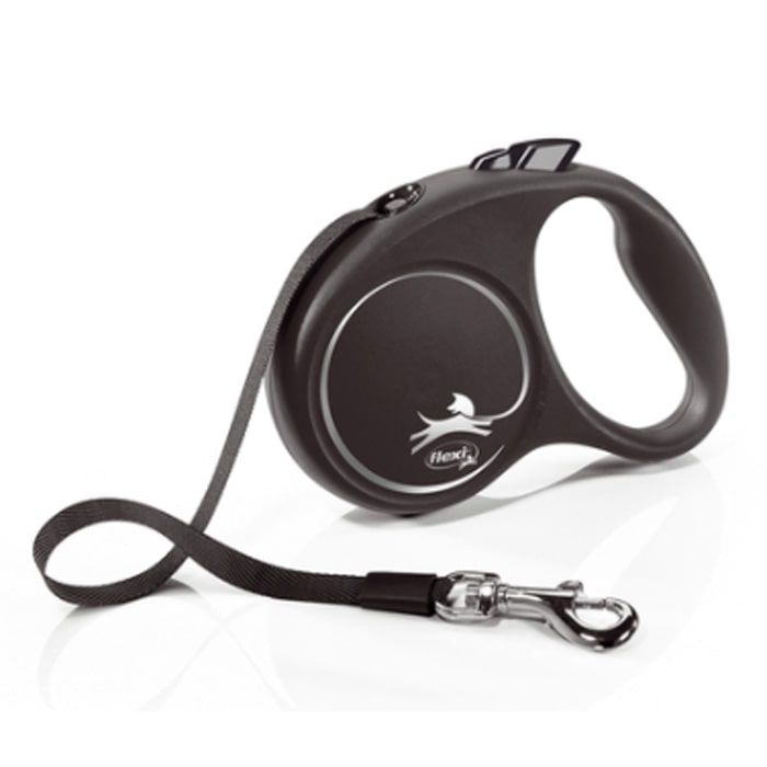 Рулетка Flexi (Флексі) design S 15кг  5м стрічка Чорна