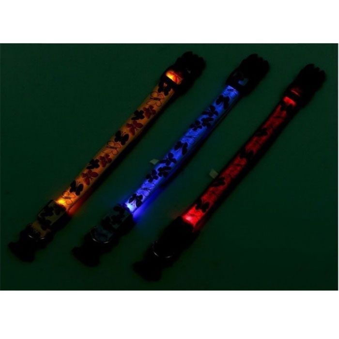 Нашийник LED Метелик тканинний S (2,5 см  35-43см)