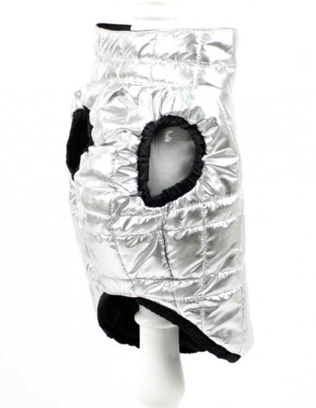 Жилет Харлі стьогана плащівка срібло (хлопчик) XXL1