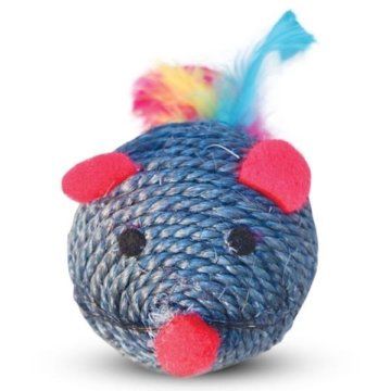 Миша іграшка для кішок куля Пластикова зі дзвіночком 5см SH06 