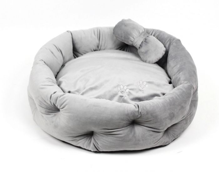 Том лежак меблевий велюр Сірий. 606015 см