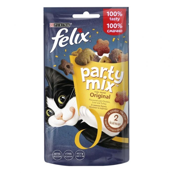 Ласощі Purina Felix Party Mix Original Мясний мікс 60гр 