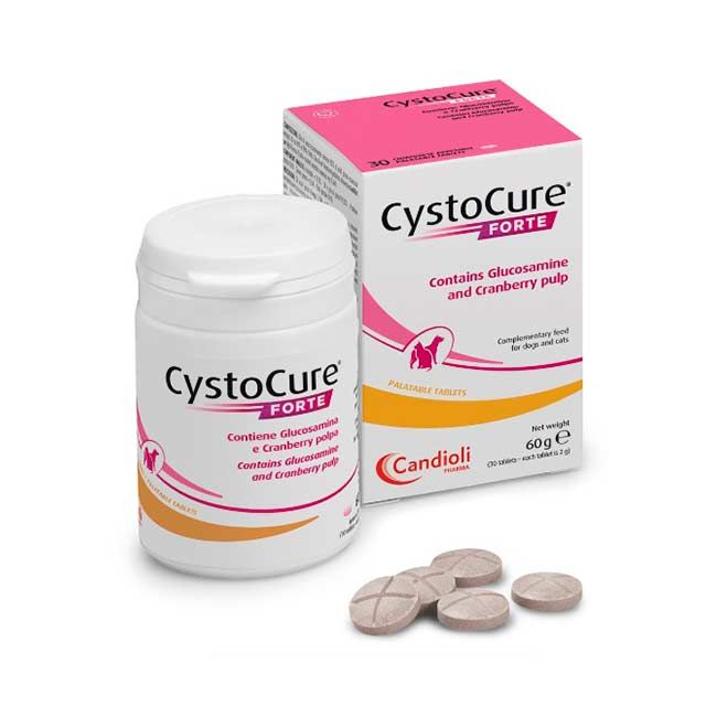 Харчова добавка для котів і собак Cystocure Forte для підтримки сечостатевої системи, 30 таб 60 г