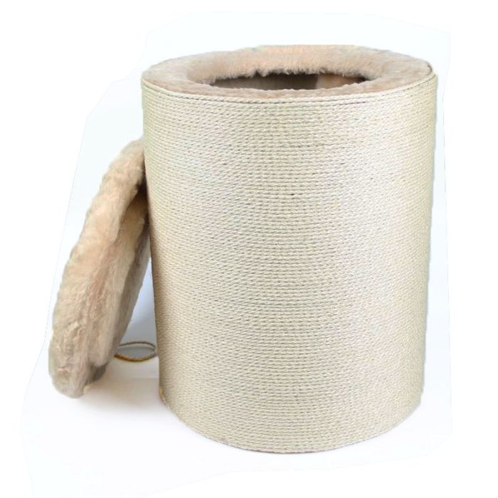 Когтеточка Троя пуфик, джут Тканина