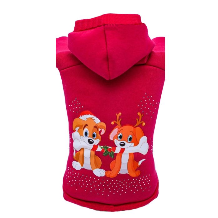 Собачка з кісточкою світшот для собак дівчаток трикотаж на флісі Фуксія L1