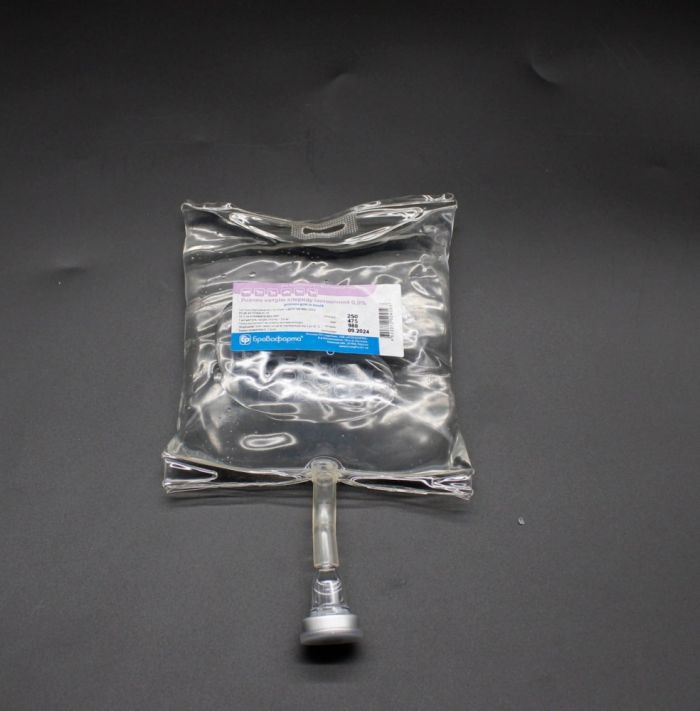 Розчин 0,9 натрію хлориду 250 мл 