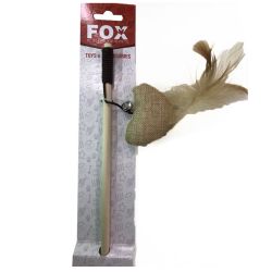 Вудка-Дражнилка для кішок 40см серце з пухом CH-082B 1шт